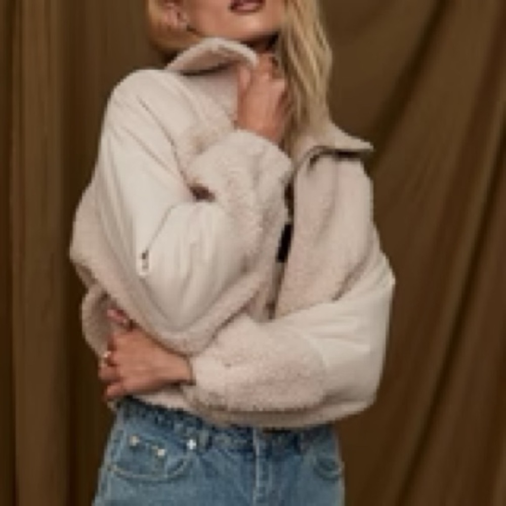 12th Tribe Mt. Kisco Beige Sherpa Jacket - Picture 7 of 7